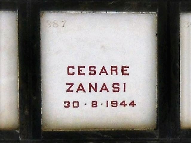 Tomba di Cesare Zanasi nel Monumento Ossario dei Partigiani - Cimitero della Certosa (BO)