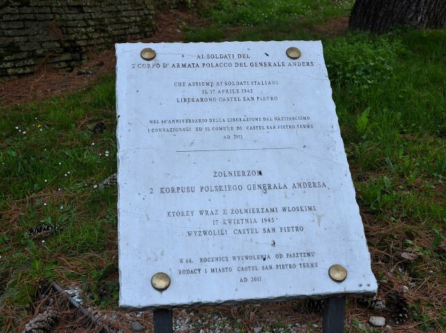 Lapide a ricordo della liberazione di Castel San Pietro