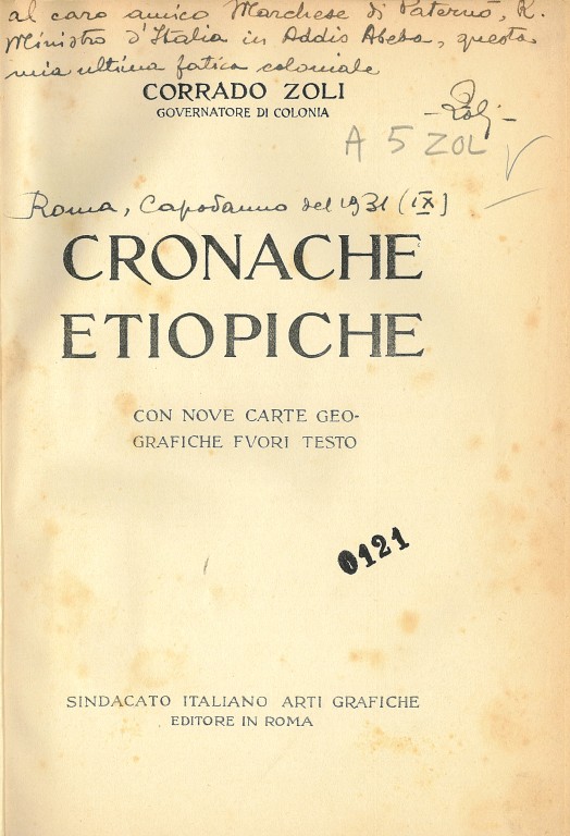 copertina di Cronache etiopiche 