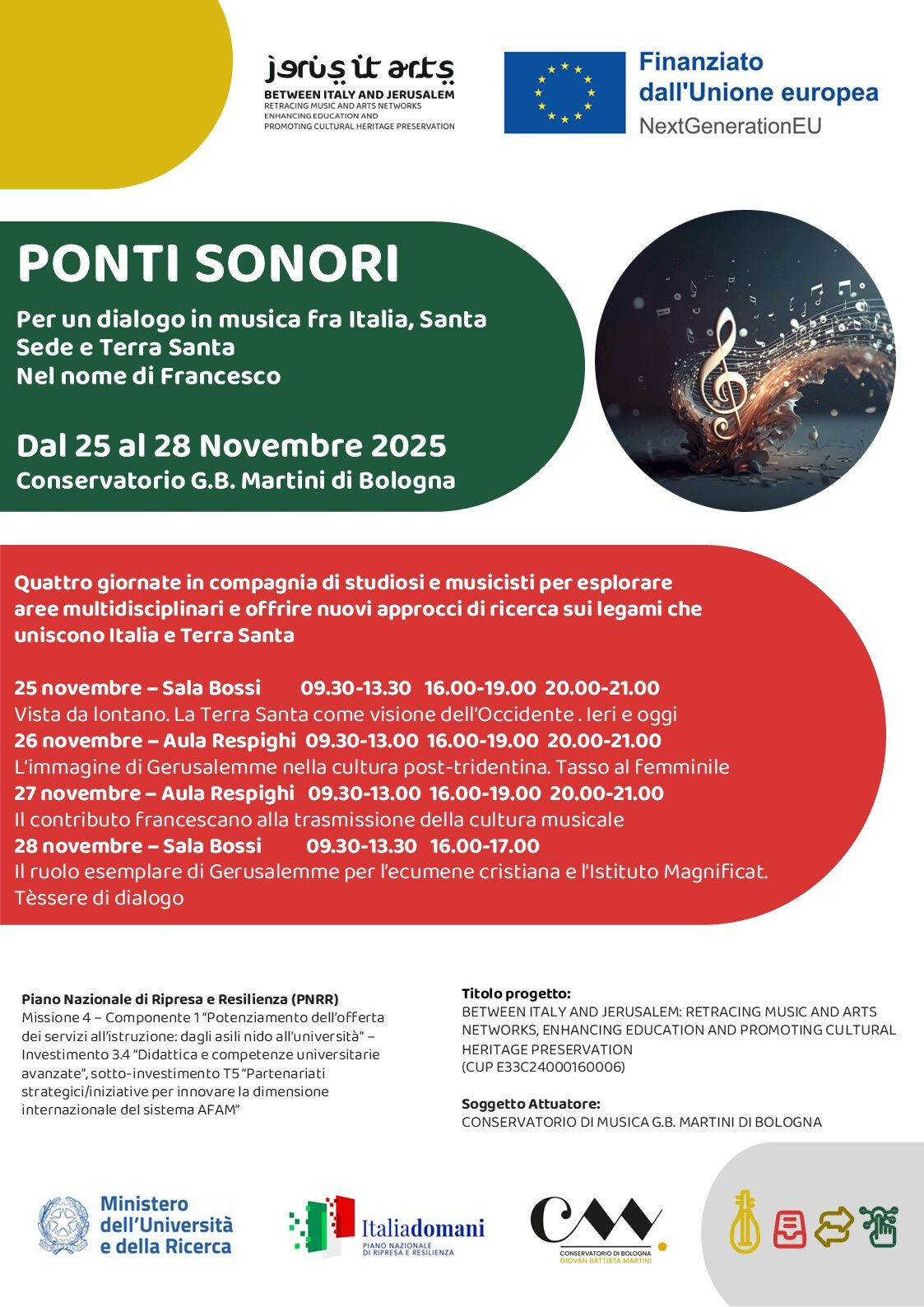 Ponti Sonori -Per un dialogo in musica fra Italia Santa Sede e Terra Santa. Nel nome di Francesco