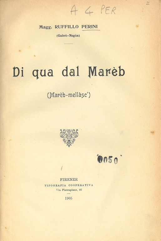 copertina di Di qua dal Marèb