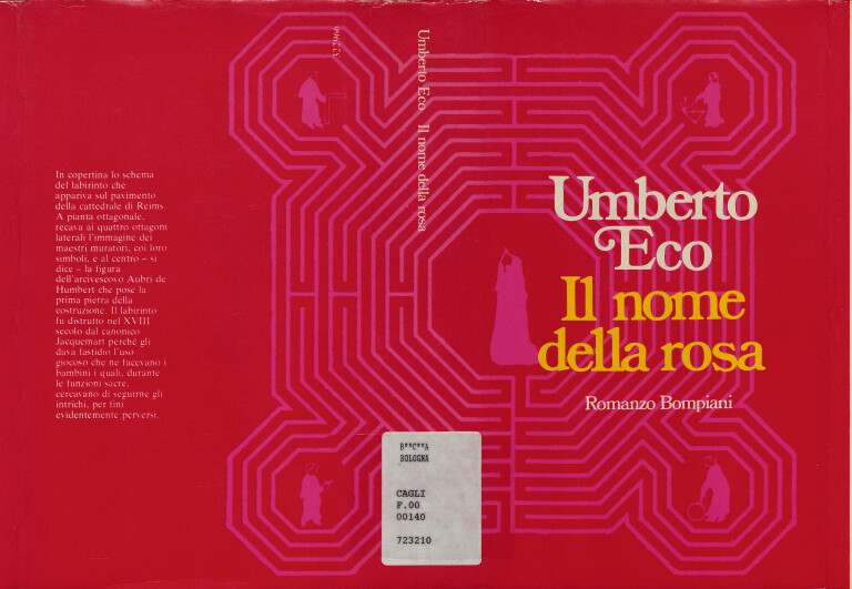 image of Umberto Eco, Il nome della rosa (1980) - Sovracoperta