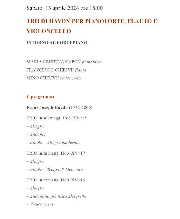 cover of Trii di Haydn per pianoforte, flauto e violoncello