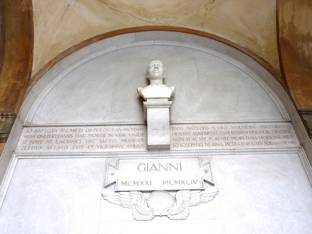 Tomba di Gianni Palmieri - Cimitero della Certosa (BO)