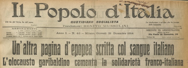 immagine di Chi ha del ferro ha del pane:   «Il Popolo d'Italia»