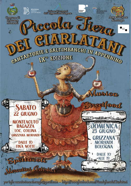 copertina di Piccola fiera dei ciarlatani. Cantastorie e saltimbanchi in Appennino