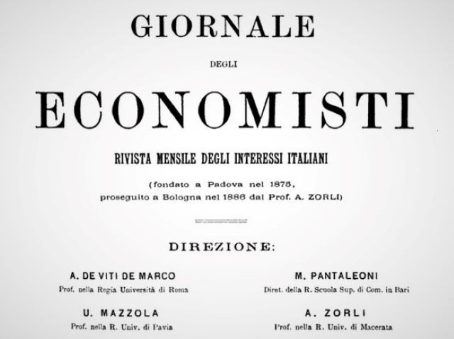 Edizione romana del "Giornale degli economisti"