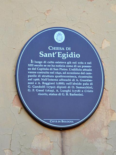 Chiesa di Sant'Egidio - cartiglio