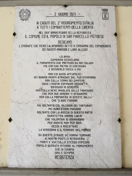 Epigrafe a condanna dei nazisti invasori