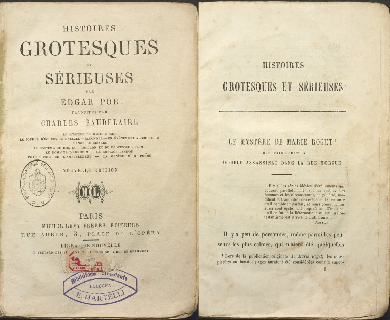 immagine di Edgar Allan Poe, Histoires grotesques et sérieuses (1871)