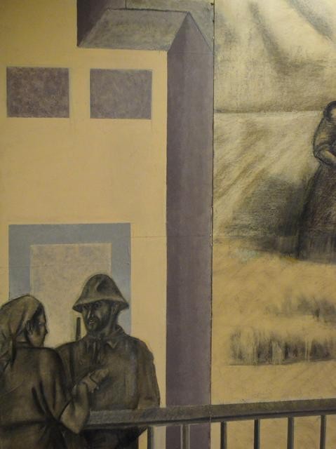 Disegno preparatorio del murale "L'Eccidio di Marzabotto" - I. Rossi - Regione Emilia-Romagna - V.le A. Moro (BO)