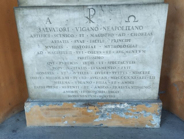 Tomba del coreografo Salvatore Viganò