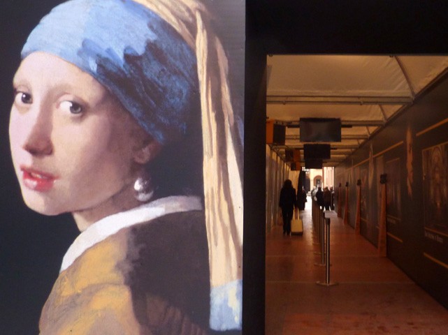 Mostra "La ragazza con l'orecchino di perla" - Palazzo Fava (BO) - 2014 - Corridoio d'attesa su via Manzoni