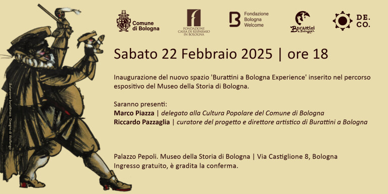 copertina di Inaugurazione Burattini a Bologna Experience