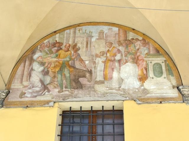 Ex convento di S. Francesco - piazza Malpighi (BO) - portico esterno - Storie di S. Antonio da Padova - sec. XVII