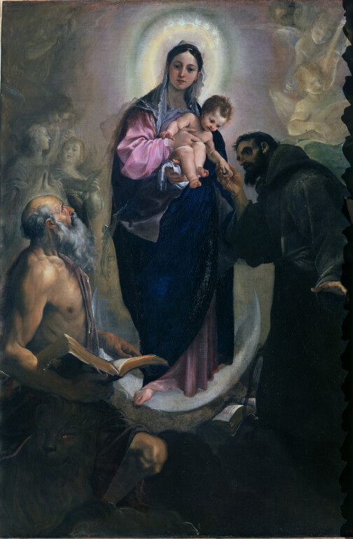 Ludovico Carracci, Immacolata Concezione con San Girolamo e San Francesco