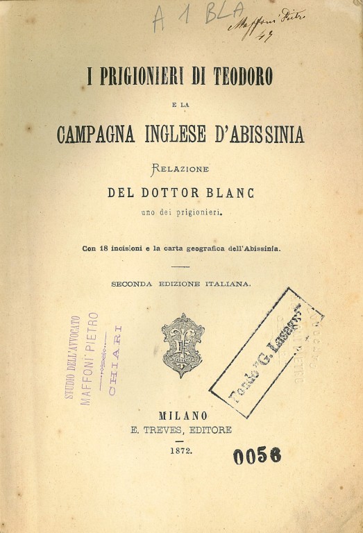 cover of I prigionieri di Teodoro e la campagna inglese d'Abissinia