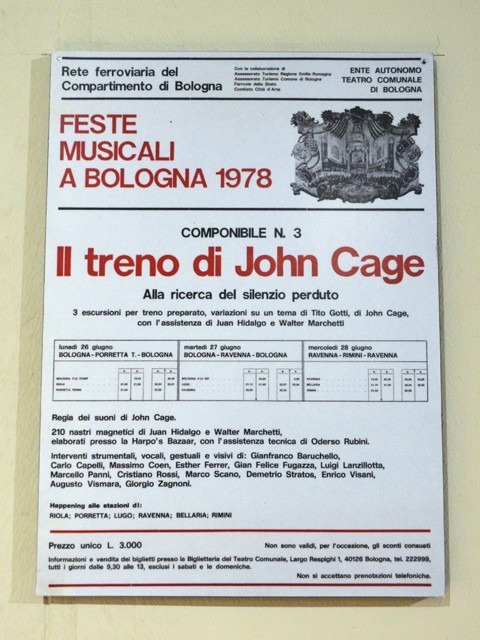Manifesto dell'evento "Il treno di Jahn Cage"