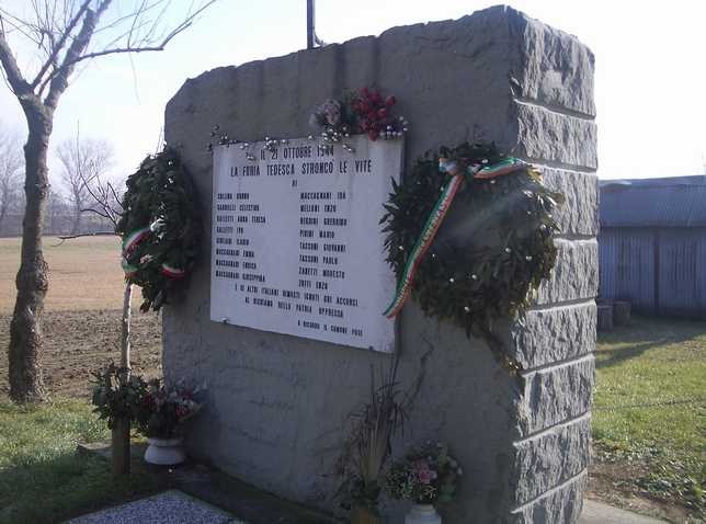 Il monumento a ricordo delle vittime della battaglia di Vigorso