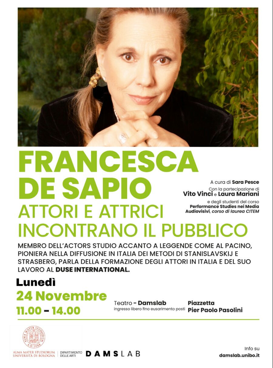 Francesca De Sapio. Attori e attrici incontrano il pubblico