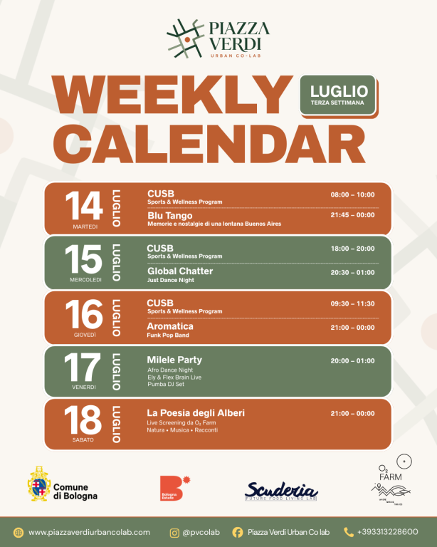 WEEKLY CALENDER