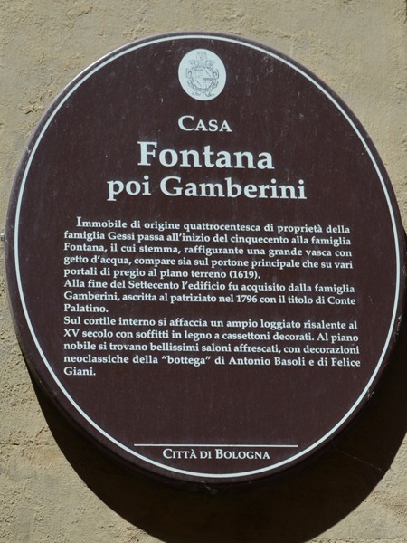 Casa Fontana - cartiglio