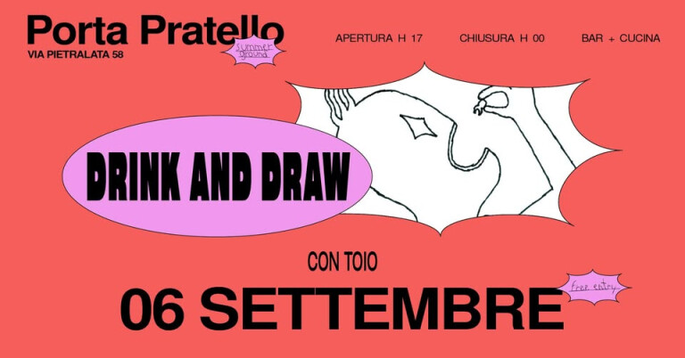 copertina di Drink and Draw con Toio