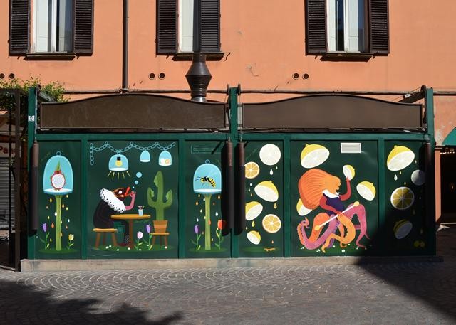 Serendippo - Progetto di recupero urbano di spazi comuni (RUSCo) - piazza Aldrovandi (BO) - 2018 - Artista: M. Finotto