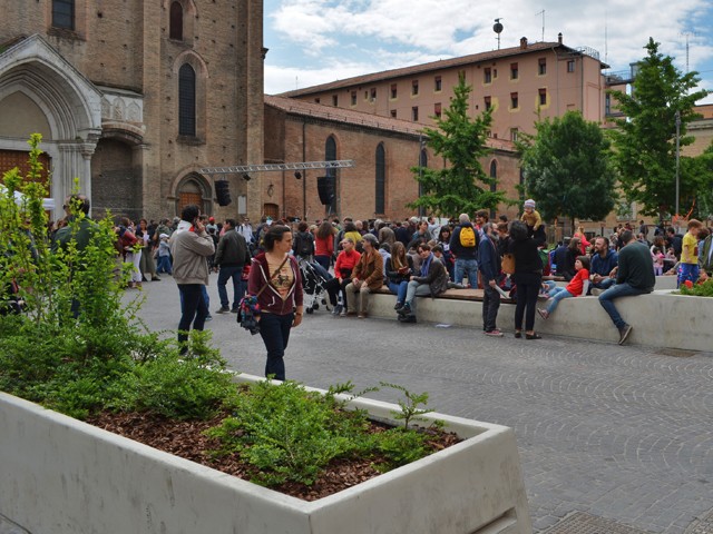 La nuova Piazza San Francesco durante una festa popolare - 2017