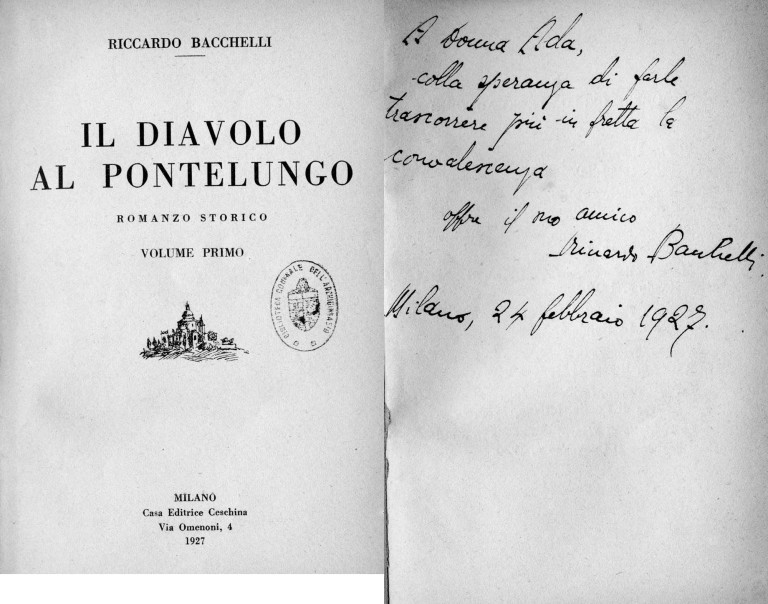 immagine di Riccardo Bacchelli, Il diavolo al Pontelungo (1927)