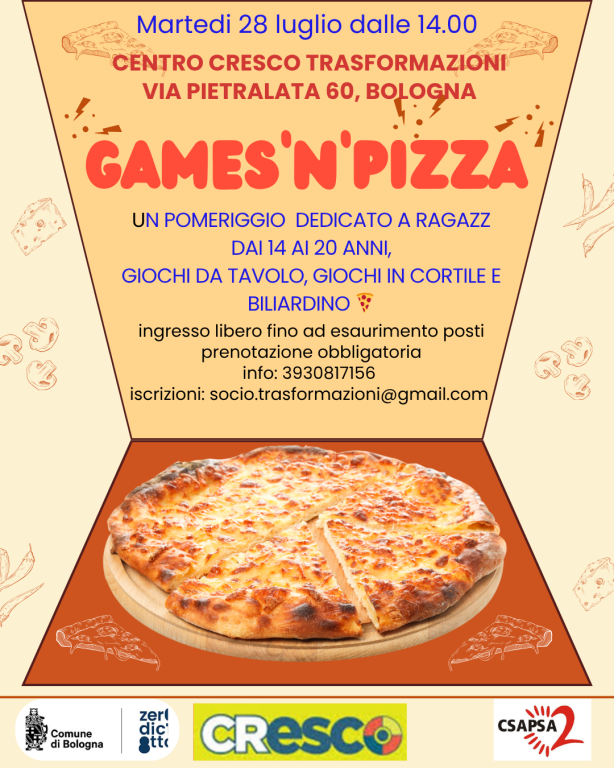 copertina di GAMES 'N' PIZZA