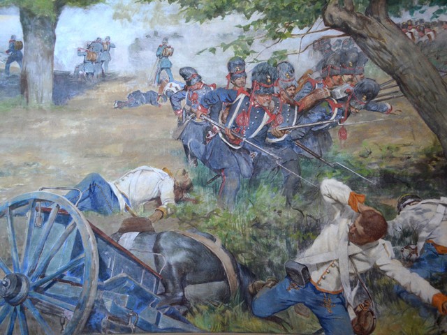 Carica dei granatieri di Sardegna durante la battaglia di Goito 