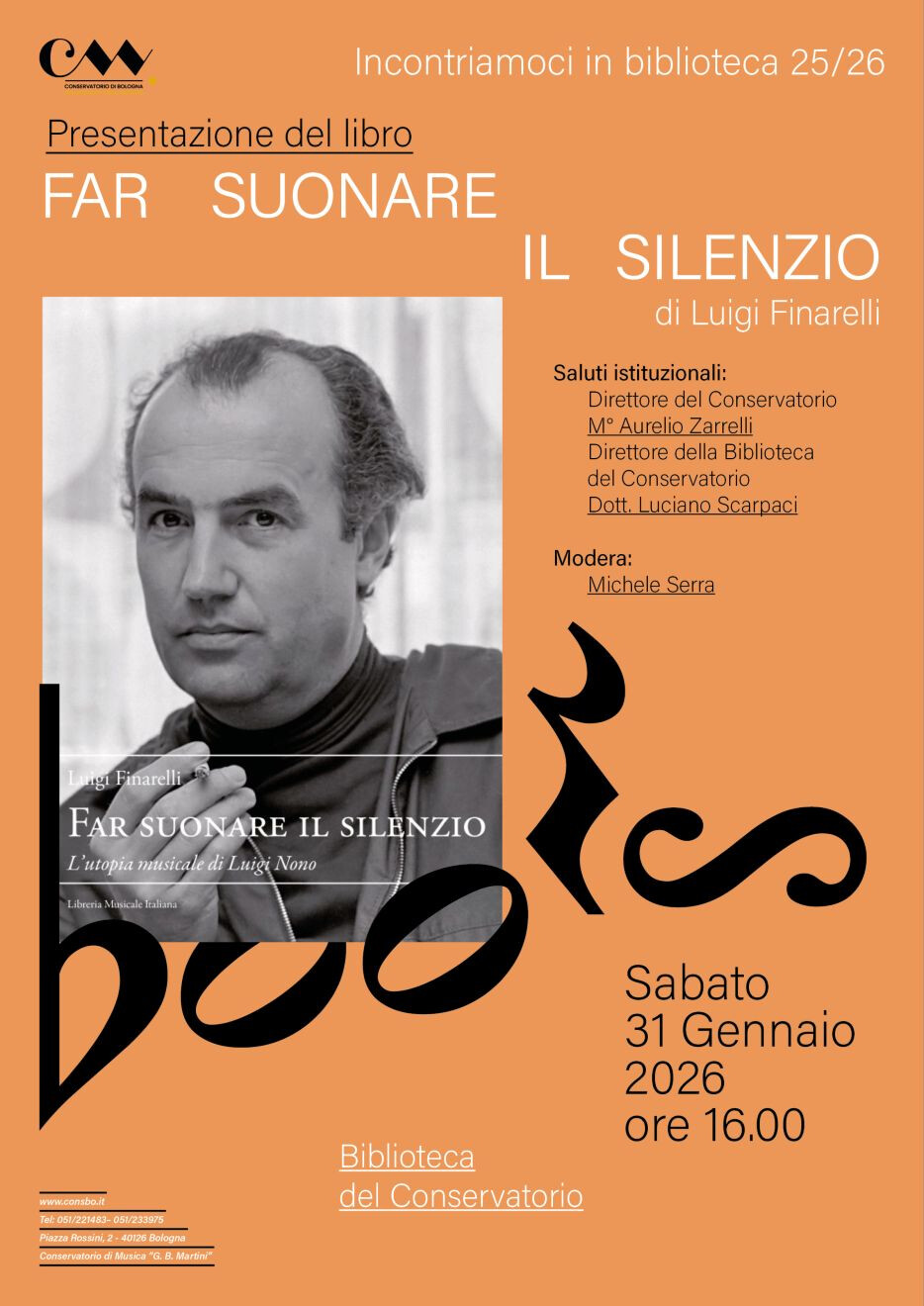 Presentazione del volume Far suonare il silenzio di Luigi Finarelli