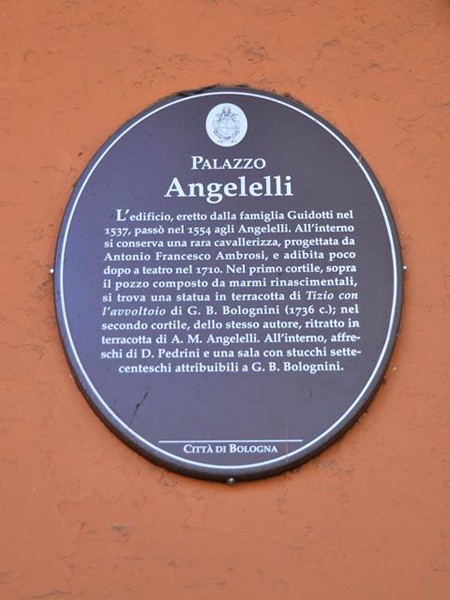 Palazzo Angelelli - Strada Maggiore - cartiglio