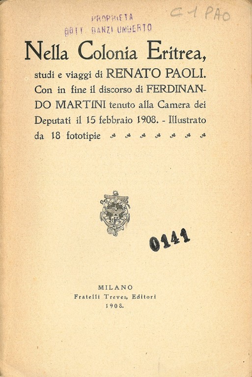 cover of Nella colonia Eritrea: studi e viaggi