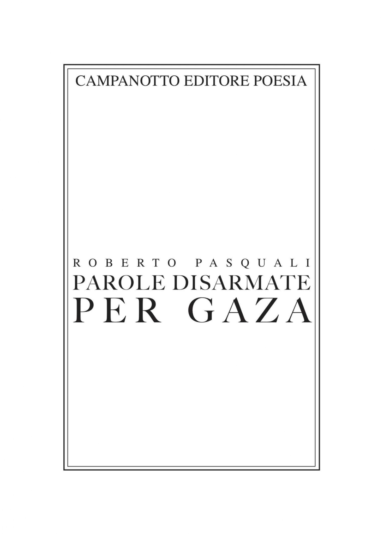 copertina di Parole disarmate per Gaza
