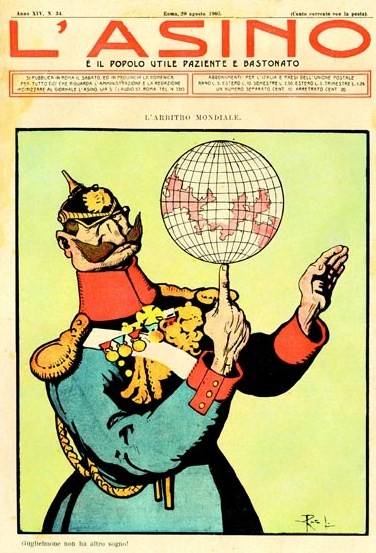 Copertina della rivista umoristica "L'Asino" 
