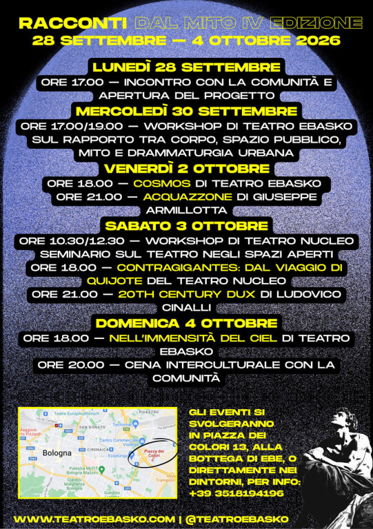 RDM Racconti dal Mito IV edizione Programma