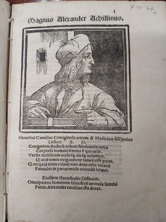 3.1 ALESSANDRO ACHILLINI, Annotationes anatomiae&nbsp;Bologna, Girolamo Benedetti, 1520. 4°