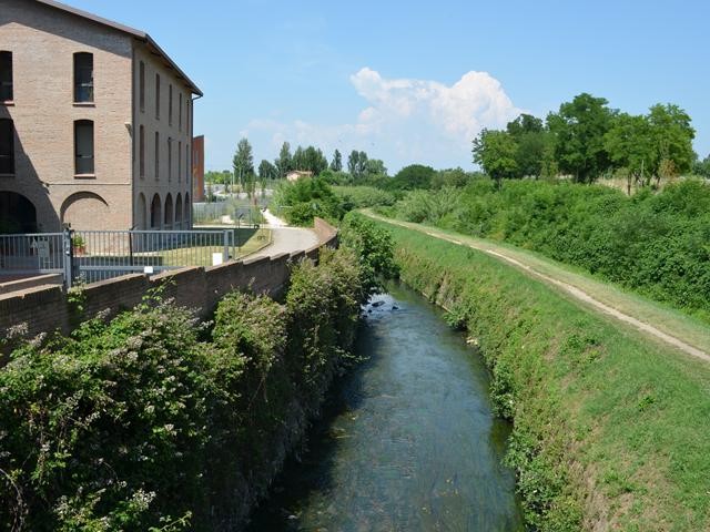 Il canale Navile nei pressi della fornace Galotti al Battiferro