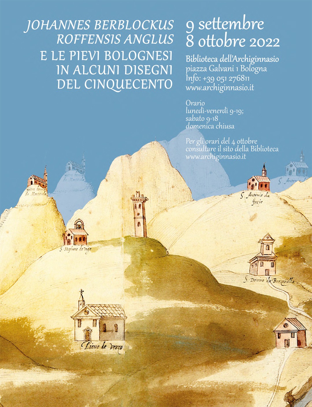 copertina di Inaugurazione della mostra Johannes Berblockus Anglus e le pievi bolognesi in alcuni disegni del Cinquecento