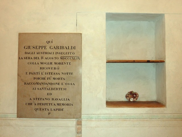 La stanza in cui morì Anita Garibaldi nella fattoria Guiccioli a Mandriole (RA)