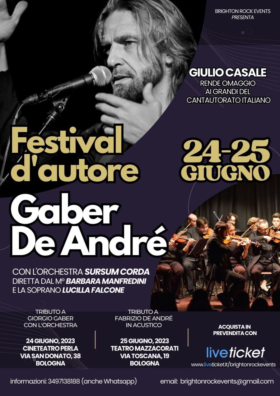 copertina di Festival D’Autore – Tributo a Fabrizio De André