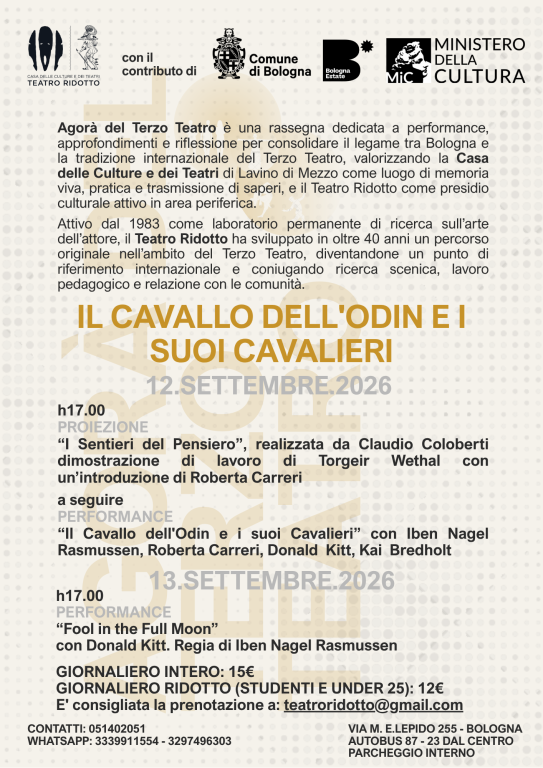 Locandina Agorà del Terzo Teatro - retro