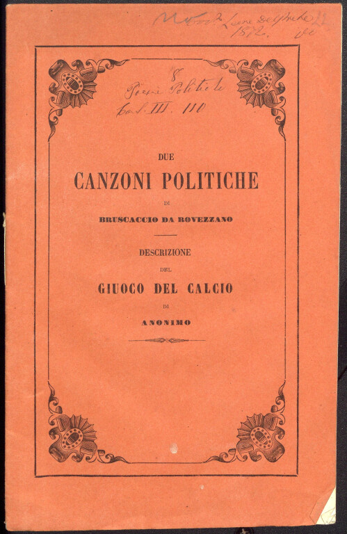 image of Anonimo, Descrizione del giuoco del calcio (1863)