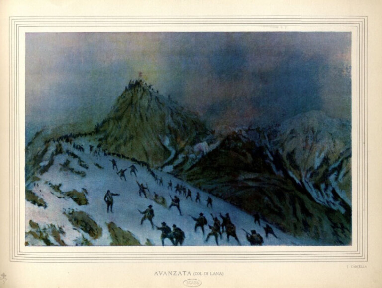 La guerra europea: Italia dalla dichiarazione di guerra (24 maggio 1915) alla presa di Gorizia (9 agosto 1916) impressioni dipinte dal vero da Tommaso Cascella, con permesso del Comando supremo Cascella Tommaso