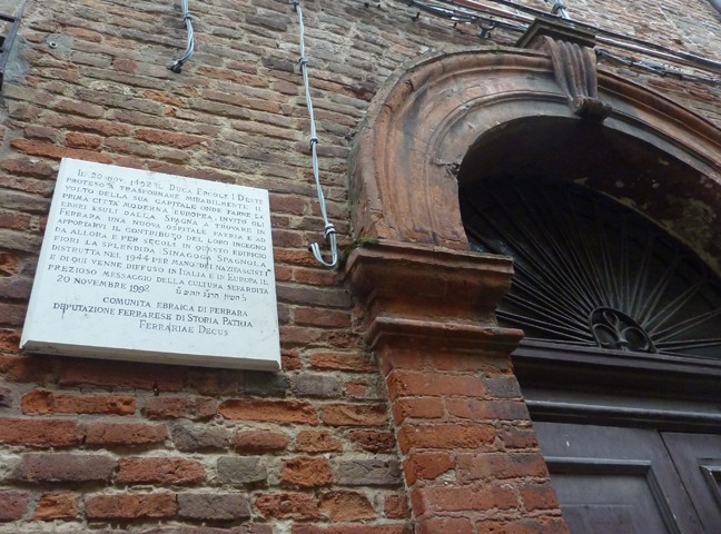 La sinagoga spagnola di Ferrara distrutta nel 1944 dai nazifascisti