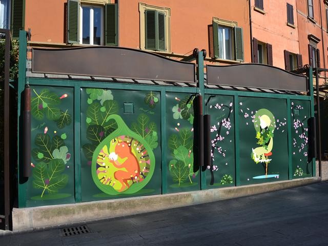 Serendippo - Progetto di recupero urbano di spazi comuni (RUSCo) - piazza Aldrovandi (BO) - 2018 - Artista: M. Finotto