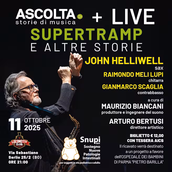 image de ASCOLTA. STORIE DI MUSICA: nuovo appuntamento dedicato ai Supertramp