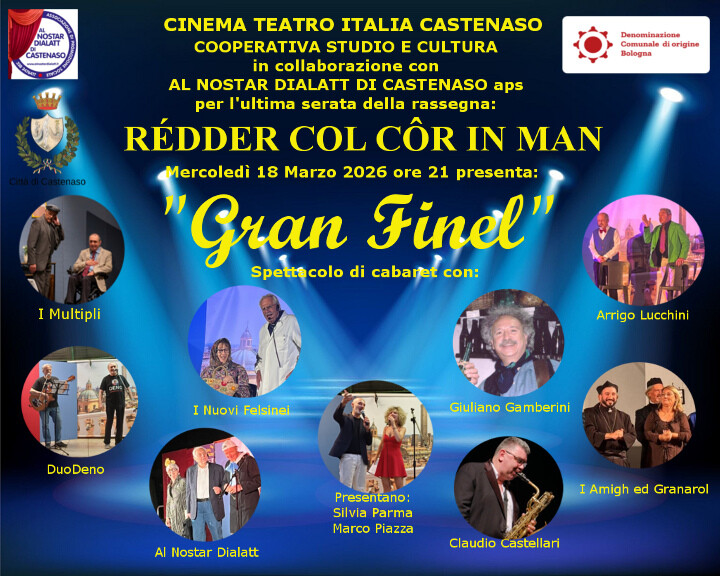 copertina di “Gran Finel”: a Castenaso il grande finale della rassegna di cabaret dialettale